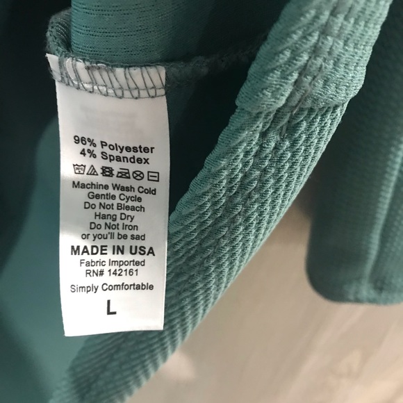 Lularoe Lynnae Long Sleeve Top Green Size Large - Picture 3 of 4